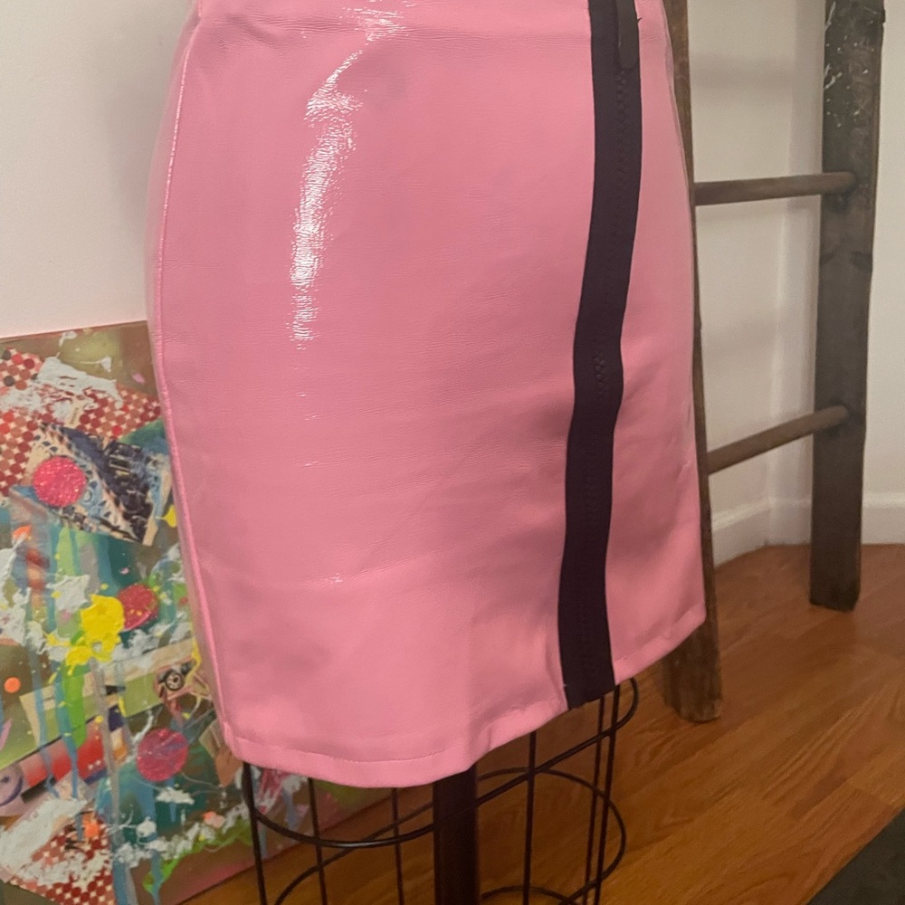 Latex style skirt.